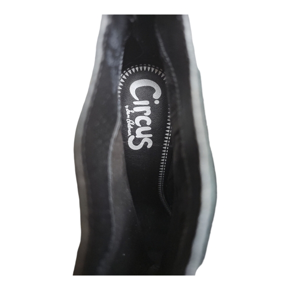 SAM EDELMAN CIRCUS Kensley Boots High Heel Black Leather Purple Size 9 - Picture 6 of 9